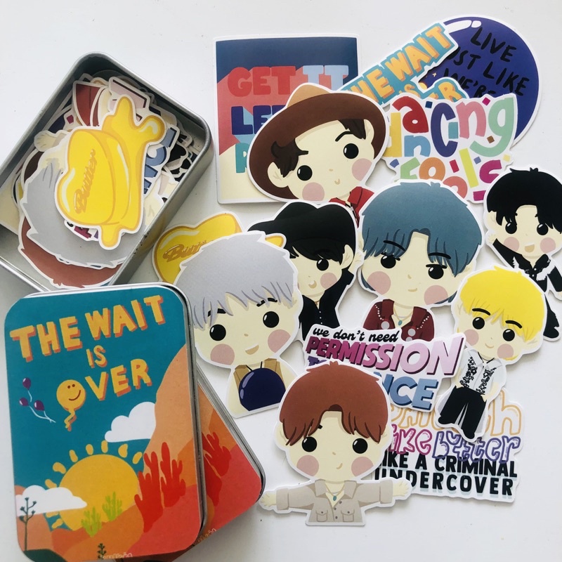 Bangtan Butter PTD Tincase Die Cut Sticker Pack