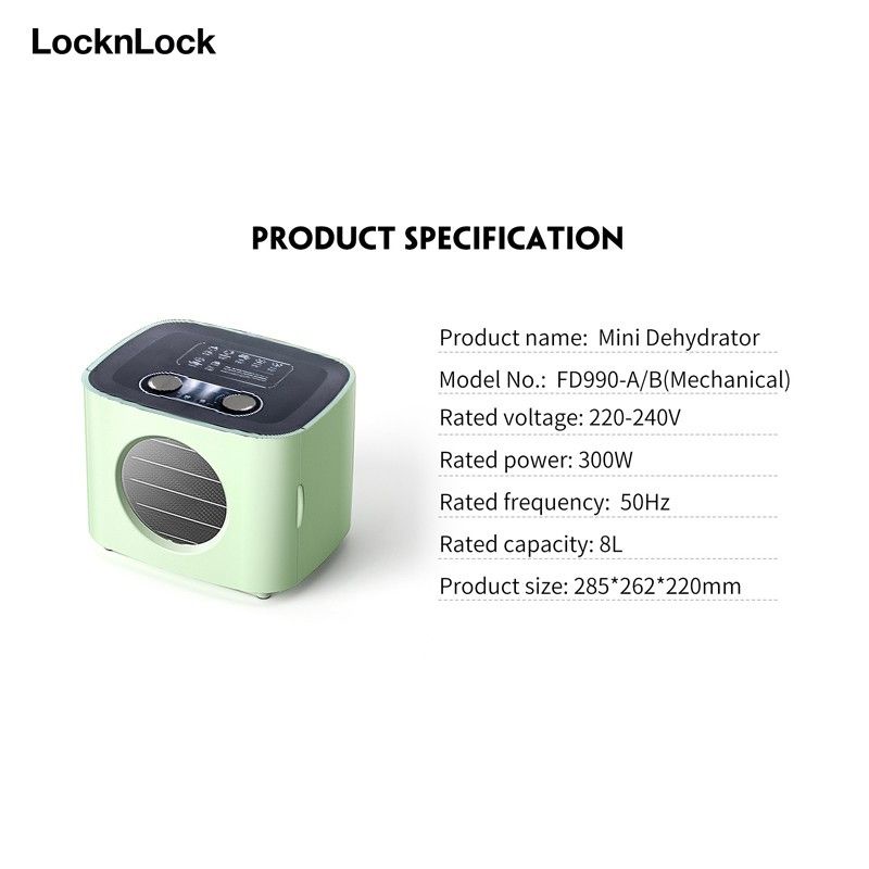 Lock n Lock Mini Food Dehydrator Mesin Pengering Makanan