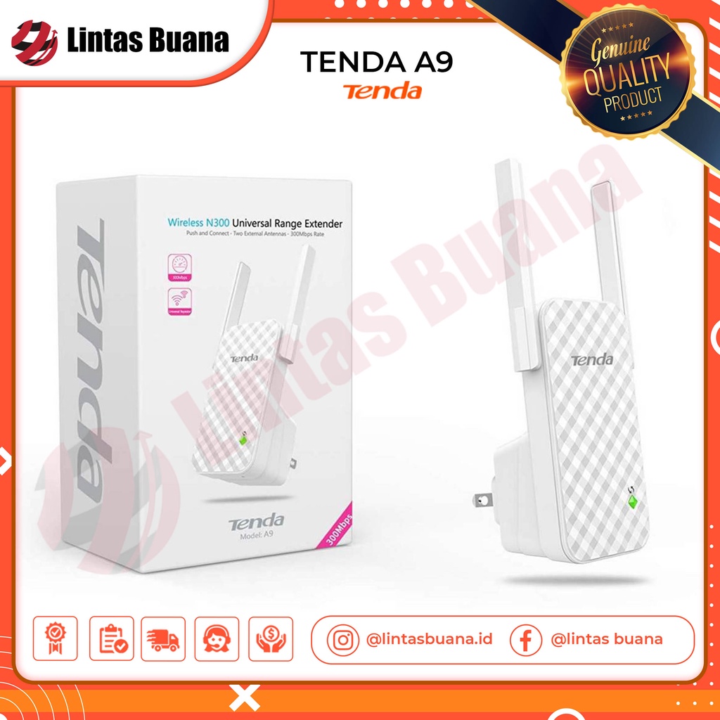 Jual Tenda A9 Wireless Universal Range Extender 300Mbps | Shopee Indonesia