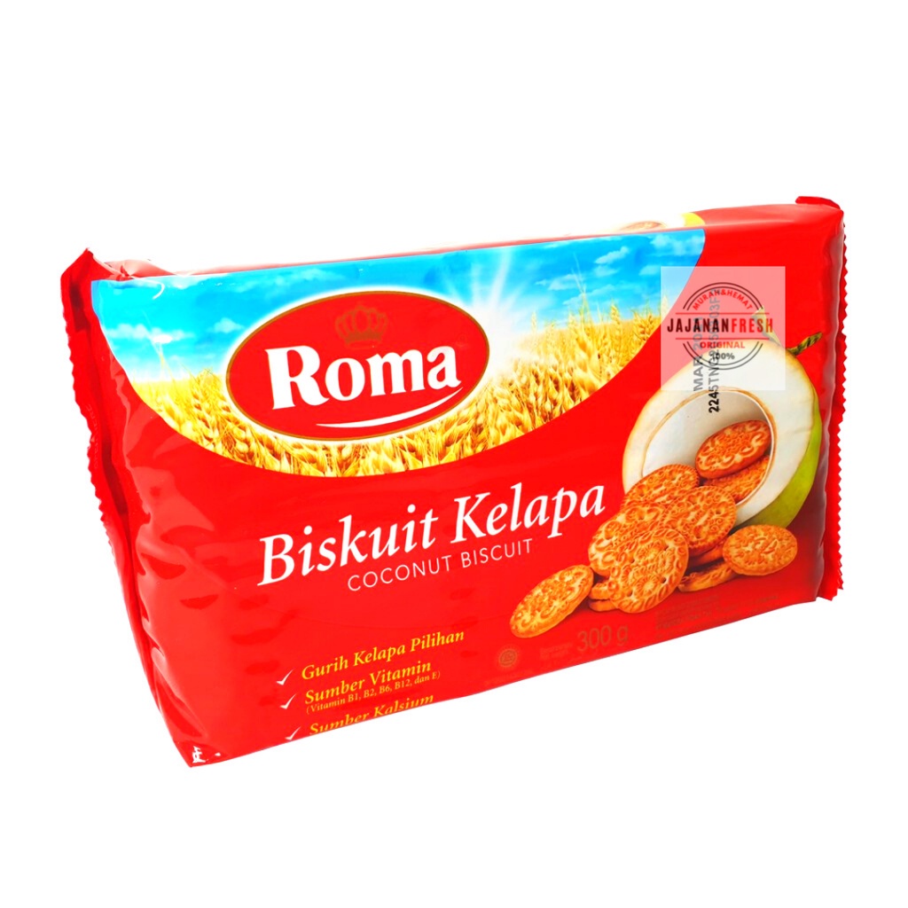 

Roma Biskuit Kelapa Isi Lebih Banyak 300gr