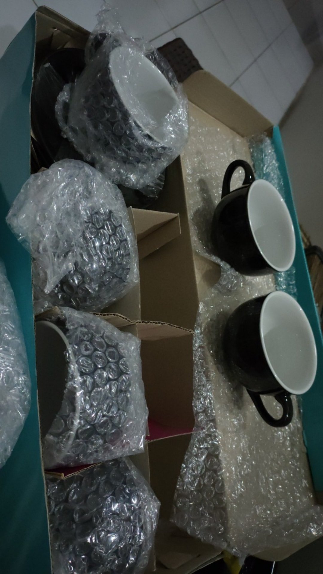 [ Best Seller ] 6 Pasang Cangkir Set Keramik Two Tone Kopin / Cangkir Teh Set / Cangkir Kopi