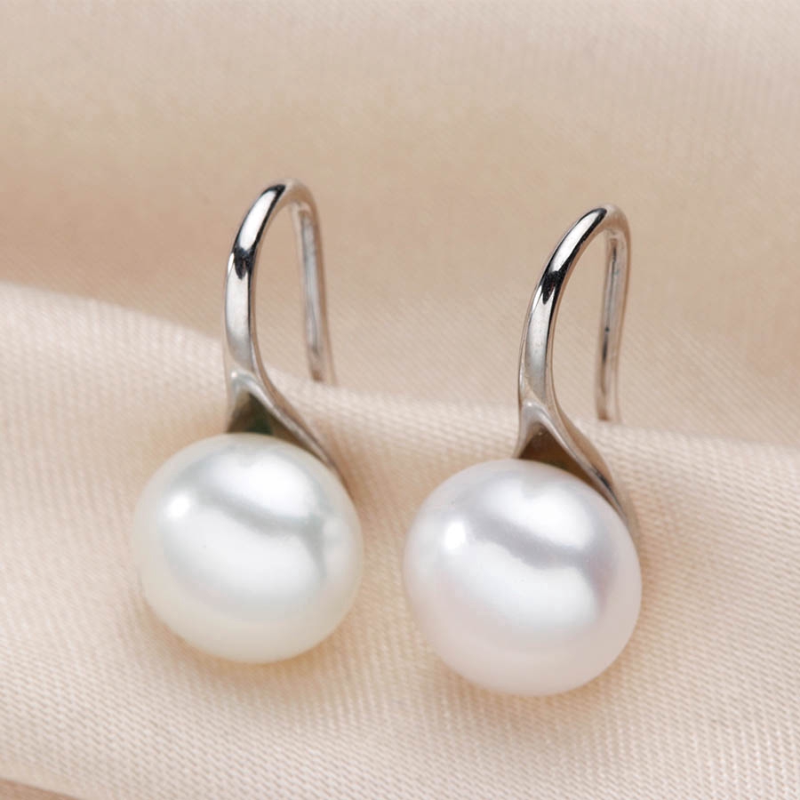 Anting Tusuk Model Mutiara Bulat Elegan Untuk Wanita/Pesta Pernikahan