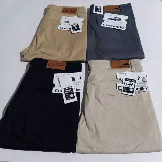 Celana Panjang Pria Chino Bahan Katun Twill Melar Adem Size 27-38