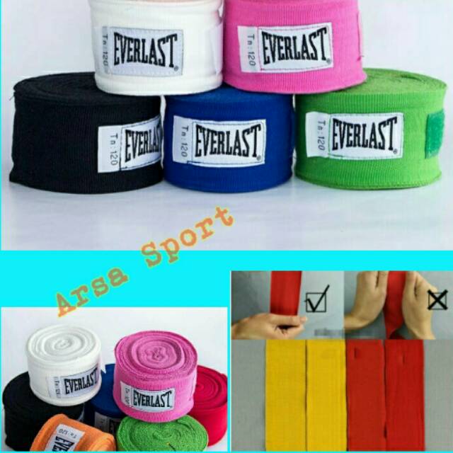 Handwrap Everlast 5 Meter Hand Wrap Sepasang Elastis