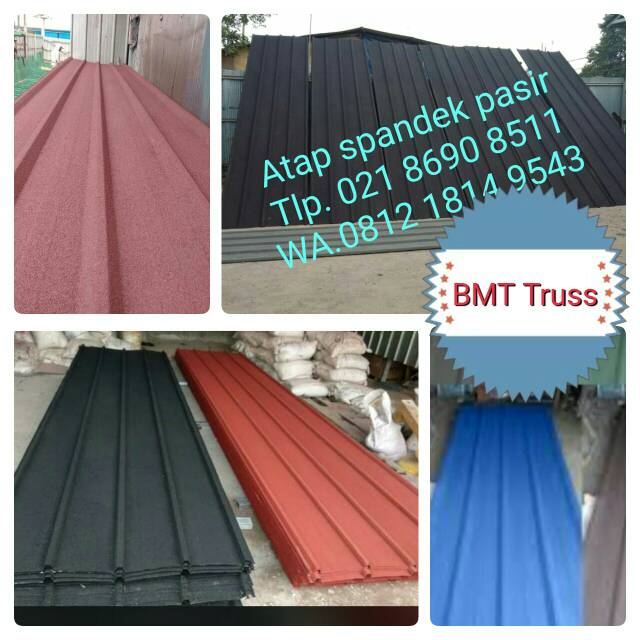  Atap  spandek  pasir  0 30 mm x 6 meter Shopee Indonesia