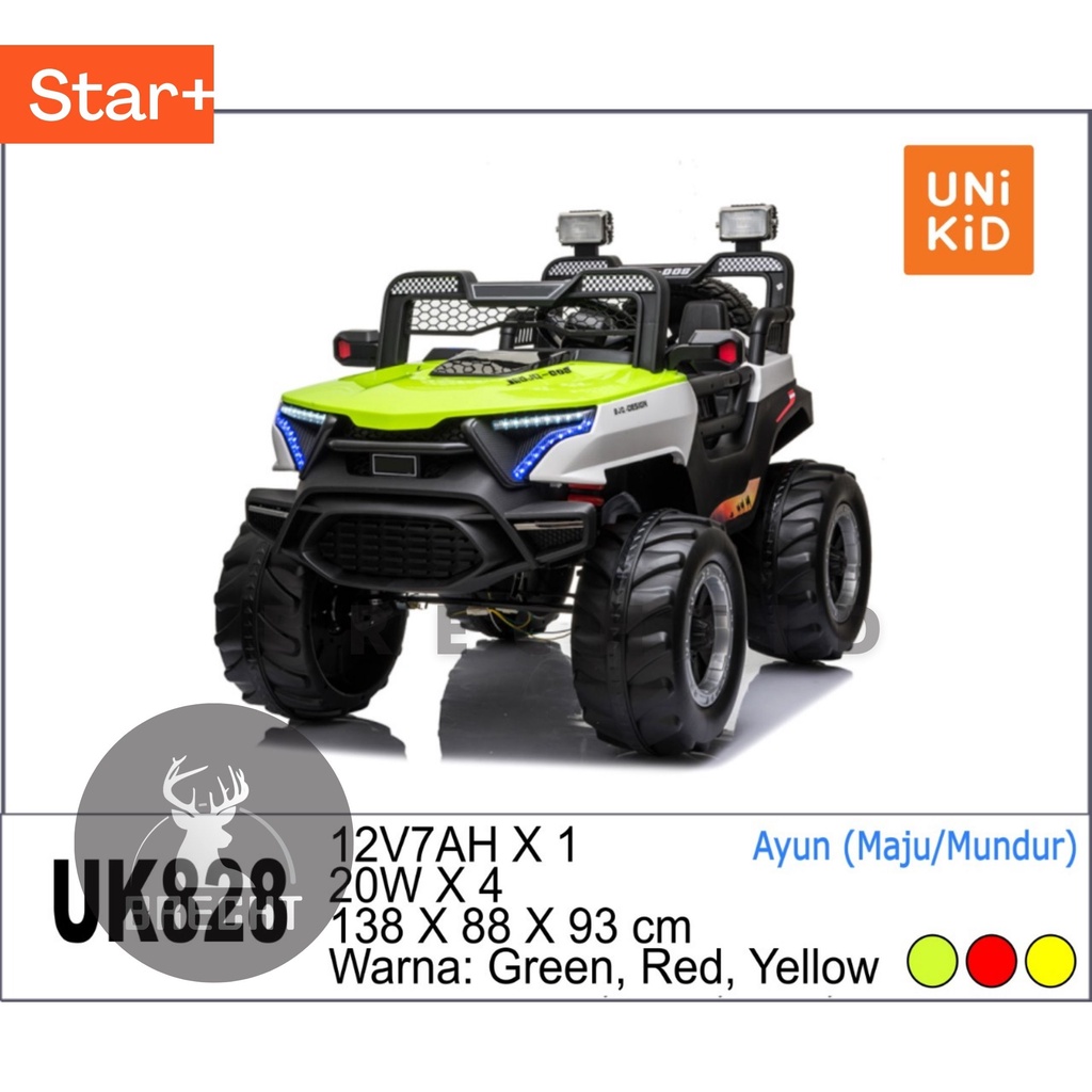Mainan Anak Mobilan Aki Jeep Unikid UK 828 Bisa Ayun