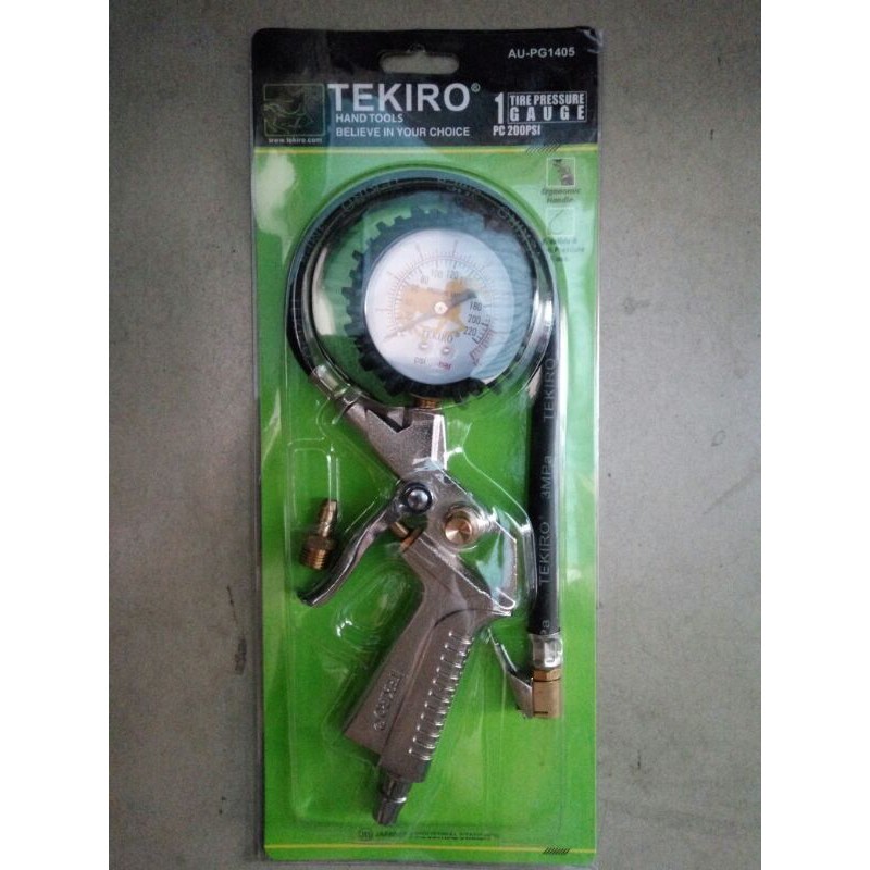 tekiro PG1405 air tire pressure gauge alat isi angin ban 3 fungsi PG 1405