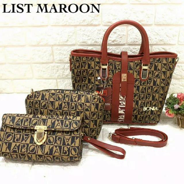 Tas Bonia Set 3in1 tas batam