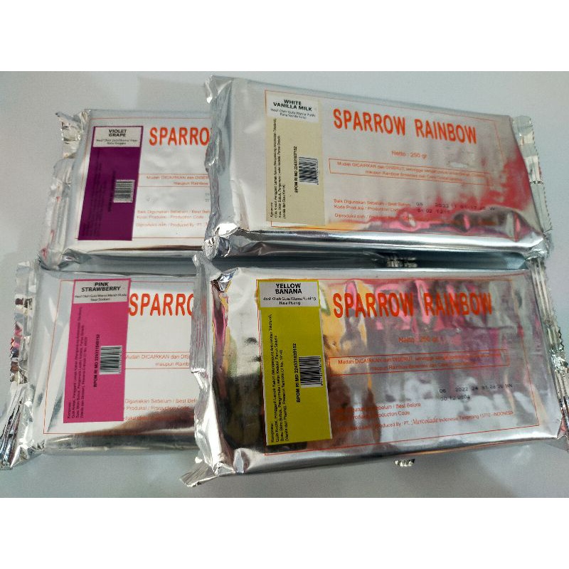 

coklat compound rasa buah 250 gr sparrow