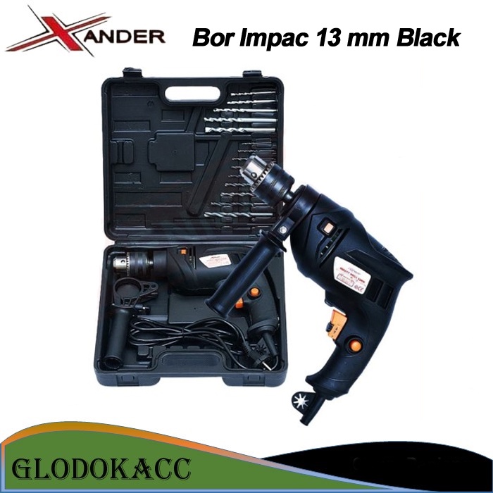 Bor Listrik, Mesin Bor / Xander Bor Impact Drill 13 mm 14 pcs Mata Bor