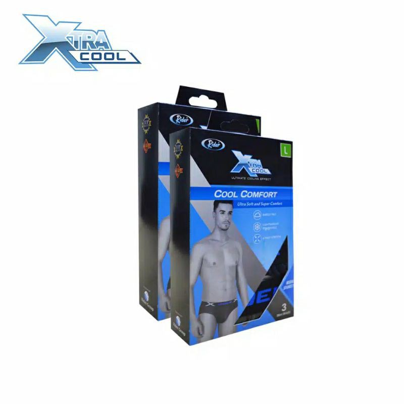 Rider Xtracool R882B CD Pria mini Briefs ( 3 pcs in 1 )
