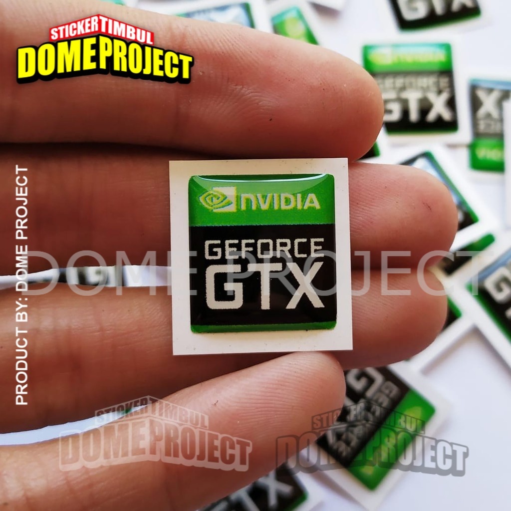 NVIDIA GTX KOTAK STIKER TIMBUL RESIN AKSESORIES PC GAMING DAN LAPTOP GAMING