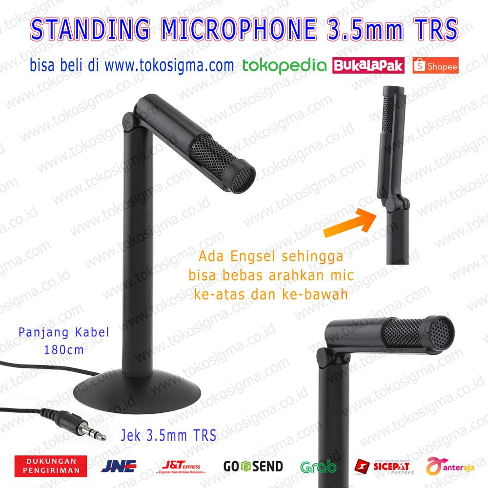 STANDING MIC PC MICROPHONE LAPTOP MEETING ZOOM 3.5mm LIVE BROADCAST 950