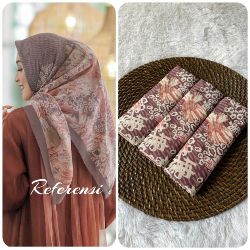 HIJAB SEGI EMPAT MOTIF NN LASERCUT / HIJAB VOAL MOTIF / HIJAB VOAL LASERCUT / HIJAB VOAL DEEKA