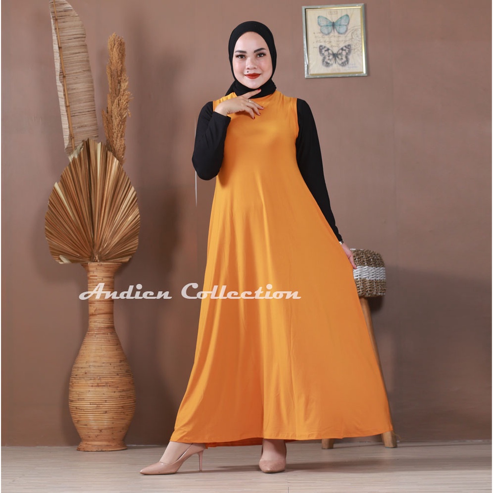 Gamis tanpa lengan /Daleman gamin/ Bahan jersey super (By Andien collection)