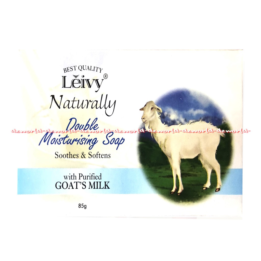 Leivy Naturally Double Moisturising Soap Goat's Milk Sabun Batang 85gr