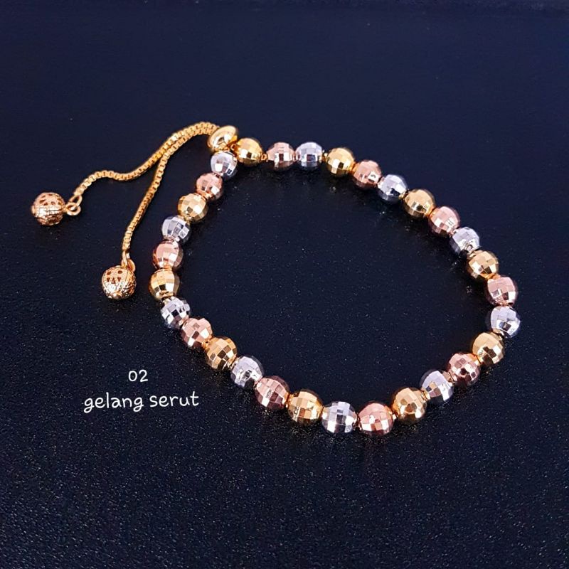 gelang tangan xuping serut candy ball berlapis emas24k (Gx14)