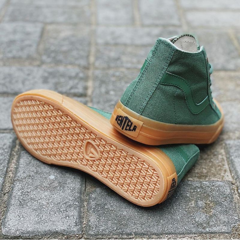 Sepatu Ventela Public Gum Army Green High Original