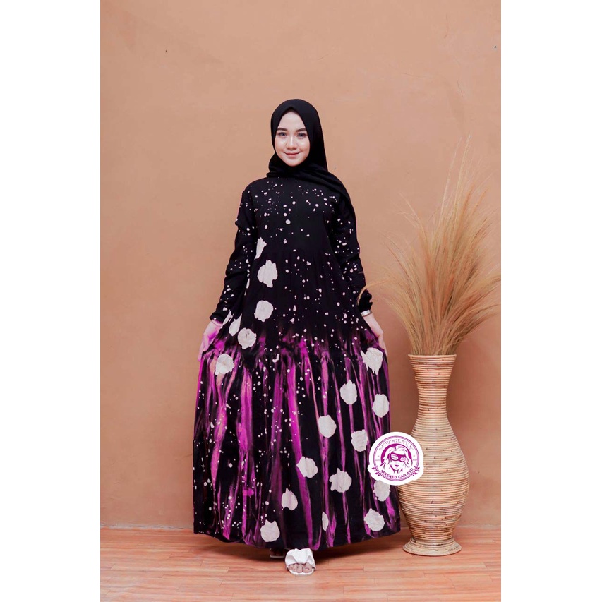 Gamis Twill Jumbo LD 110 Motif totol totol