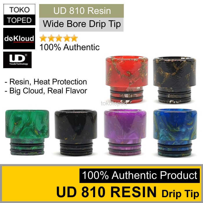 Authentic UD 810 RESIN Wide Bore Drip Tip | goon tfv8 drop drip tip