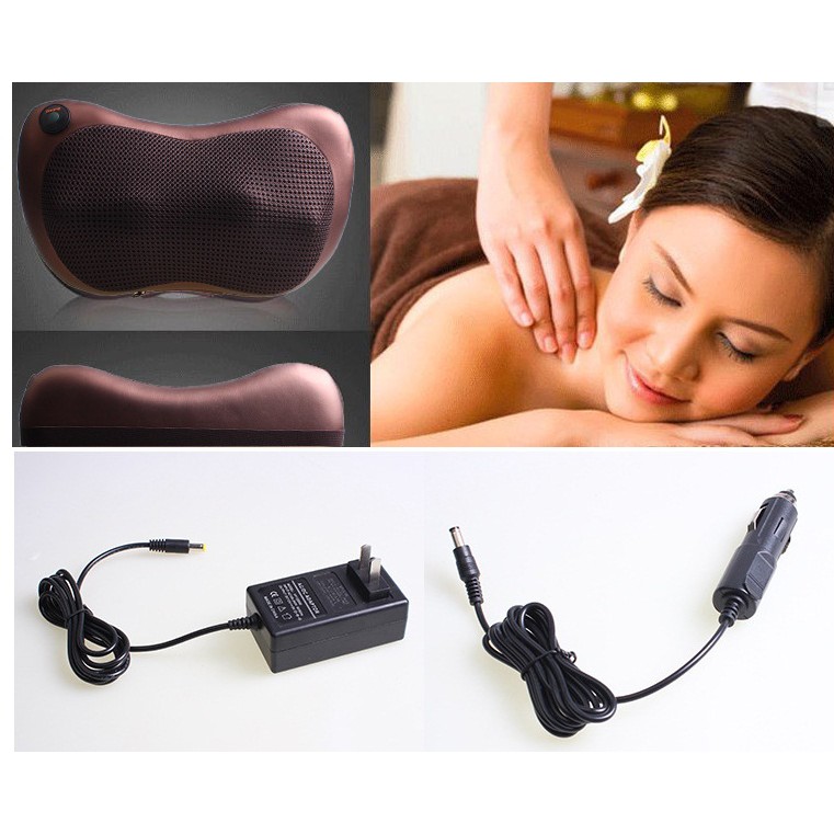 Bantal Pijat Massage Mobil dan Rumah Car Home Massage Pillow Bantal Pijat Leher Punggung Portable