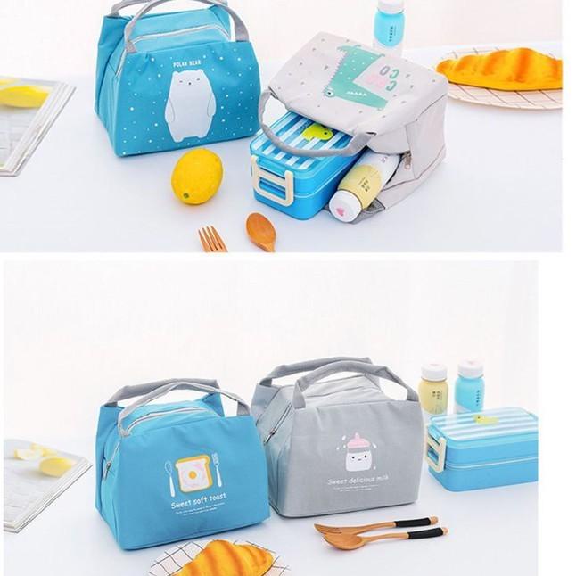 Produk Terviral Tas Bekal Cooler Bag Supermarket Anak Tahan Panas Korea Karakter Termos Motif Lucu Kotak Makan Asi