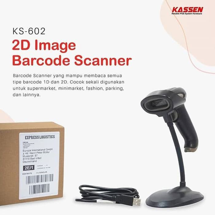 BARCODE SCANNER | KASSEN KS-602 2D | ORIGINAL | GARANSI RESMI