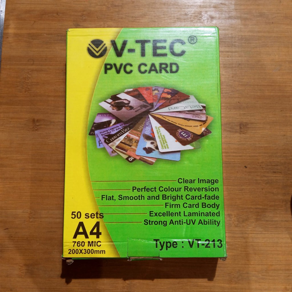 Jual KERTAS PVC BAHAN ID CARD 50 SET PVC ID CARD KERTAS PVC ID CARD 