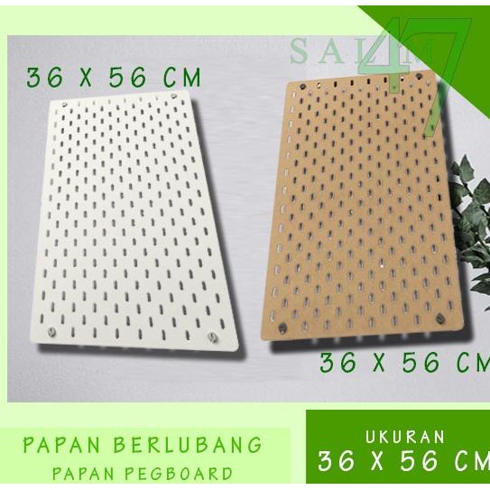 

Office & Stationery | Alat Tulis | Papan Berlubang / Papan Pegboard 36X56 Cm / Papan Dinding Aksesoris | Best Seller