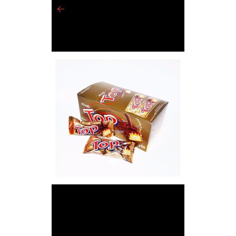Delfi Top wafer Coklat 24 x 13g . Coklat Top 24 x 13 gram . wafer top coklat