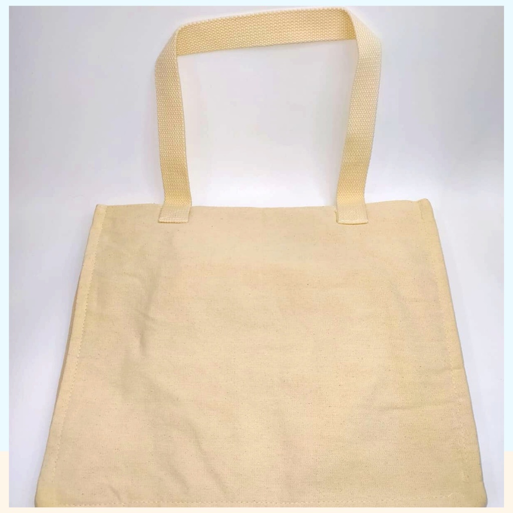 Tote Bag Kanvas Resleting Wanita/Pria