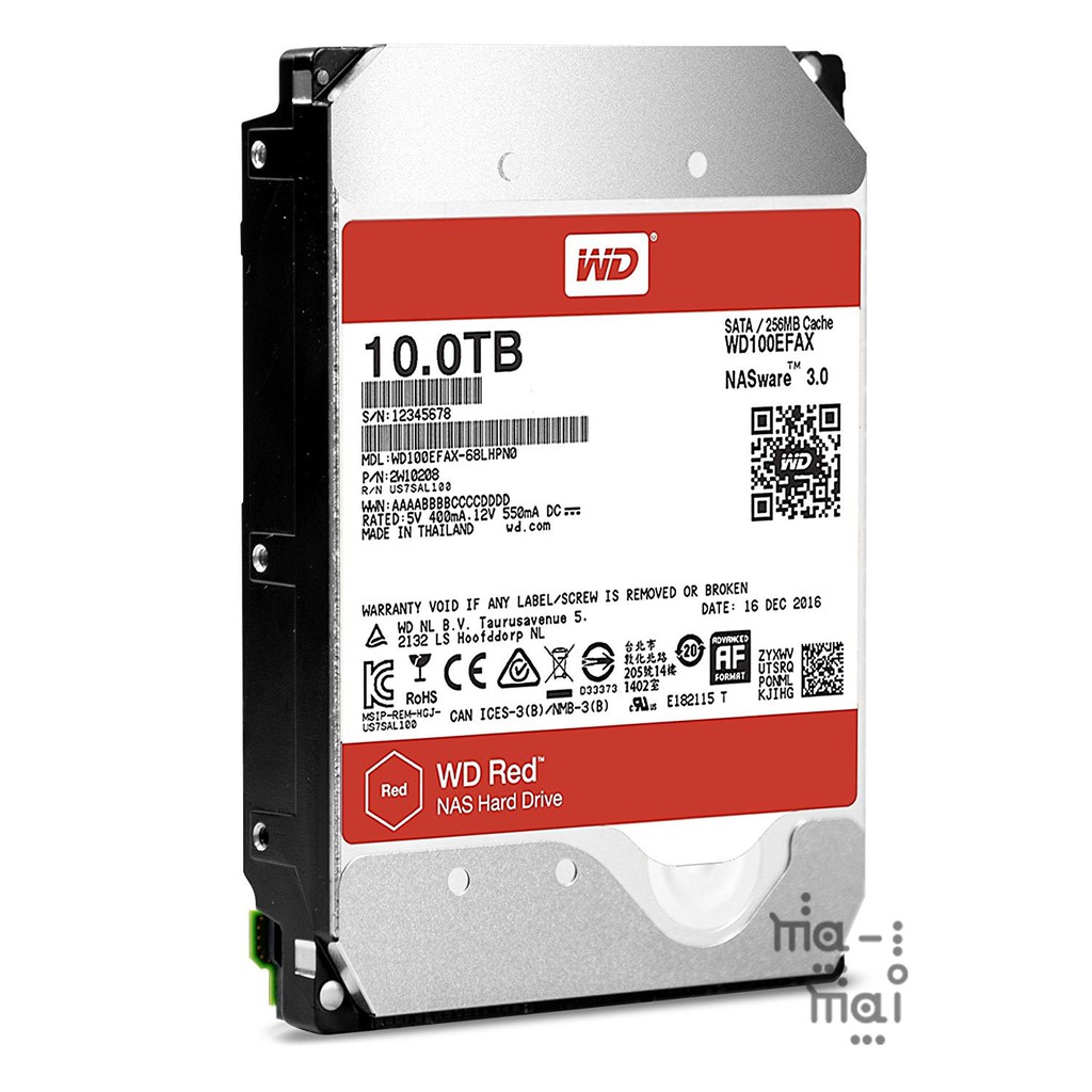 WD RED WD100EFGX 10 TB 3,5" NAS HARD DRIVE WD RED 10TB