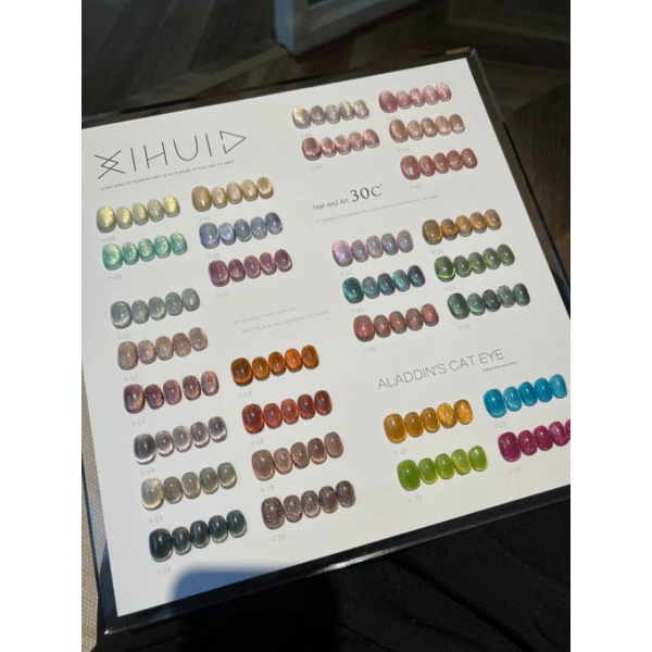 NAIL GEL POLISH XIHUI ALADIN CAT EYE SERIES KUTEK SET FREE FRAME DISPLAY CAT KUKU