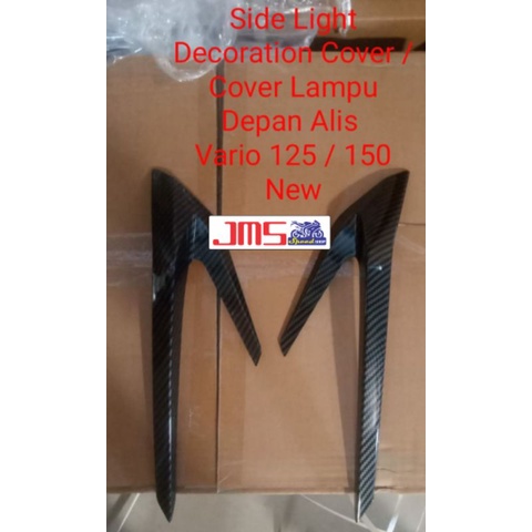 cover tutup alis lampu carbon kiri dan kanan Vario 125/150 led zoro pnp