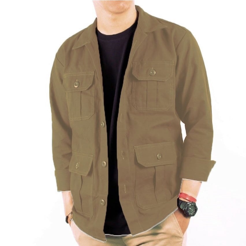 ADAM JAKET KHAKI || JAKET SEMI PARKA || JAKET PRIA DAN WANITA MASA KINI