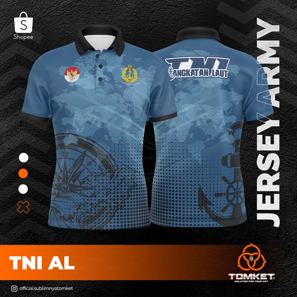 Baju Jersey Full Printing TNI AL-5