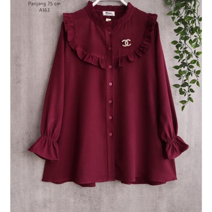 ATASAN KERAH REMPEL/BAJU ATASAN WANITA/ ATASAN WANITA/ATASAN PEREMPUAN/ ATASAN REMAJA CASUAL / PAKAIAN WANITA-1