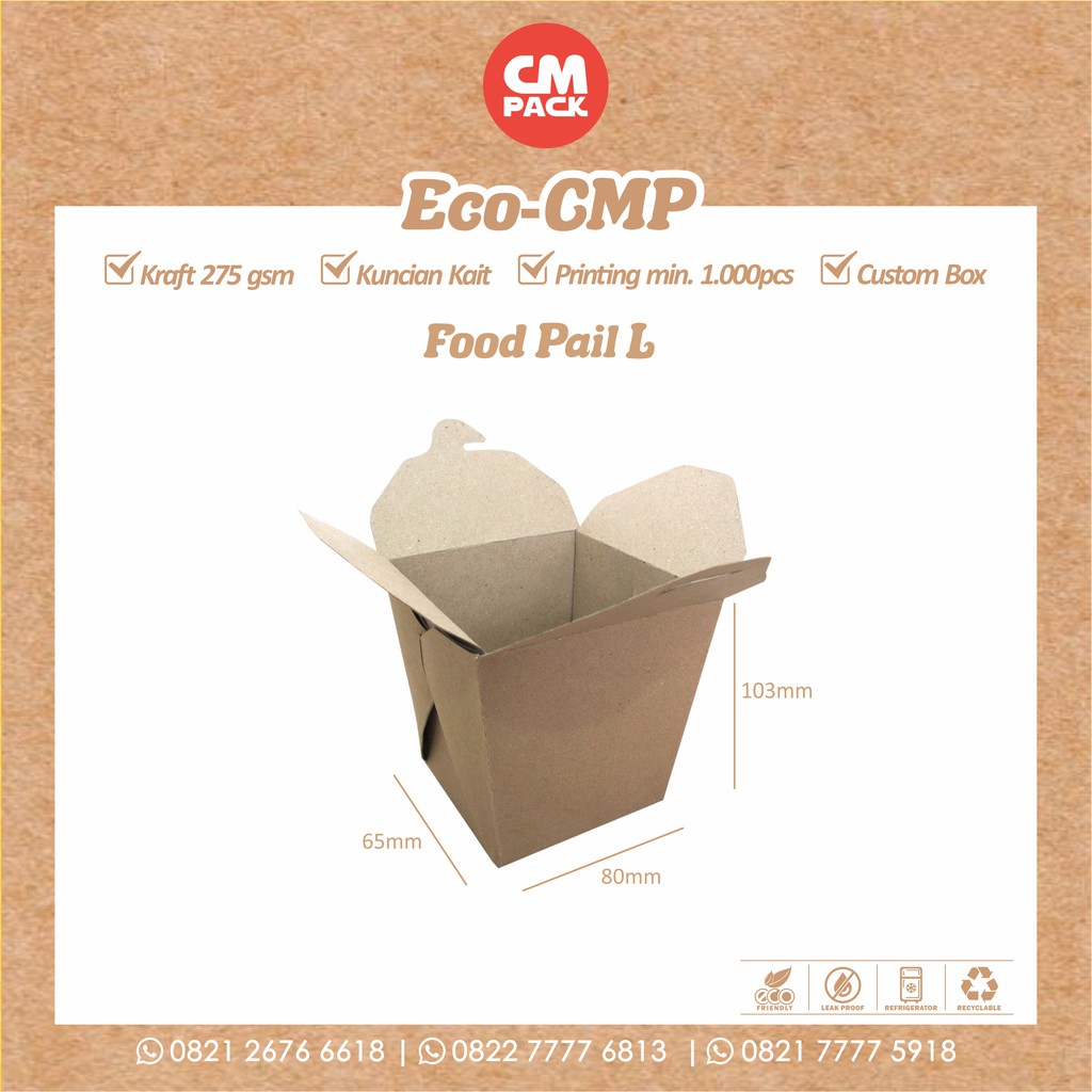 

CMP ECO KRAFT FOOD PAIL L ( 1 PACK ISI 50PCS )
