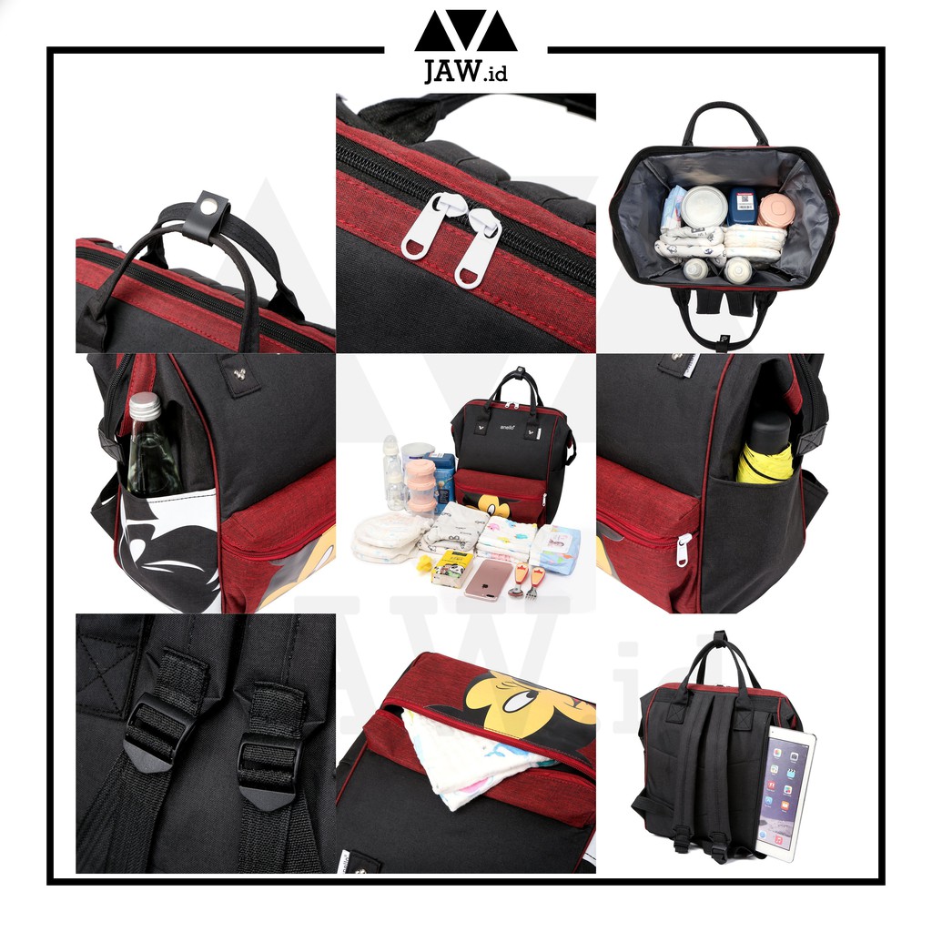 JAW Tas Bayi Anello Diaper Bag / Tas Anello Mickey / Ransel Anello