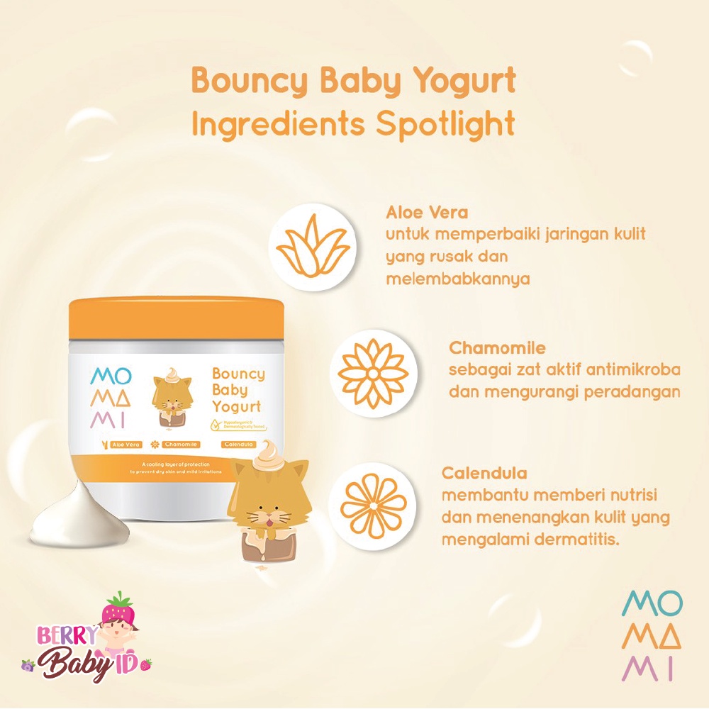 Momami Bouncy Baby Yogurt Lotion &amp; Cream Bayi Perawatan Kulit Bayi Berry Mart