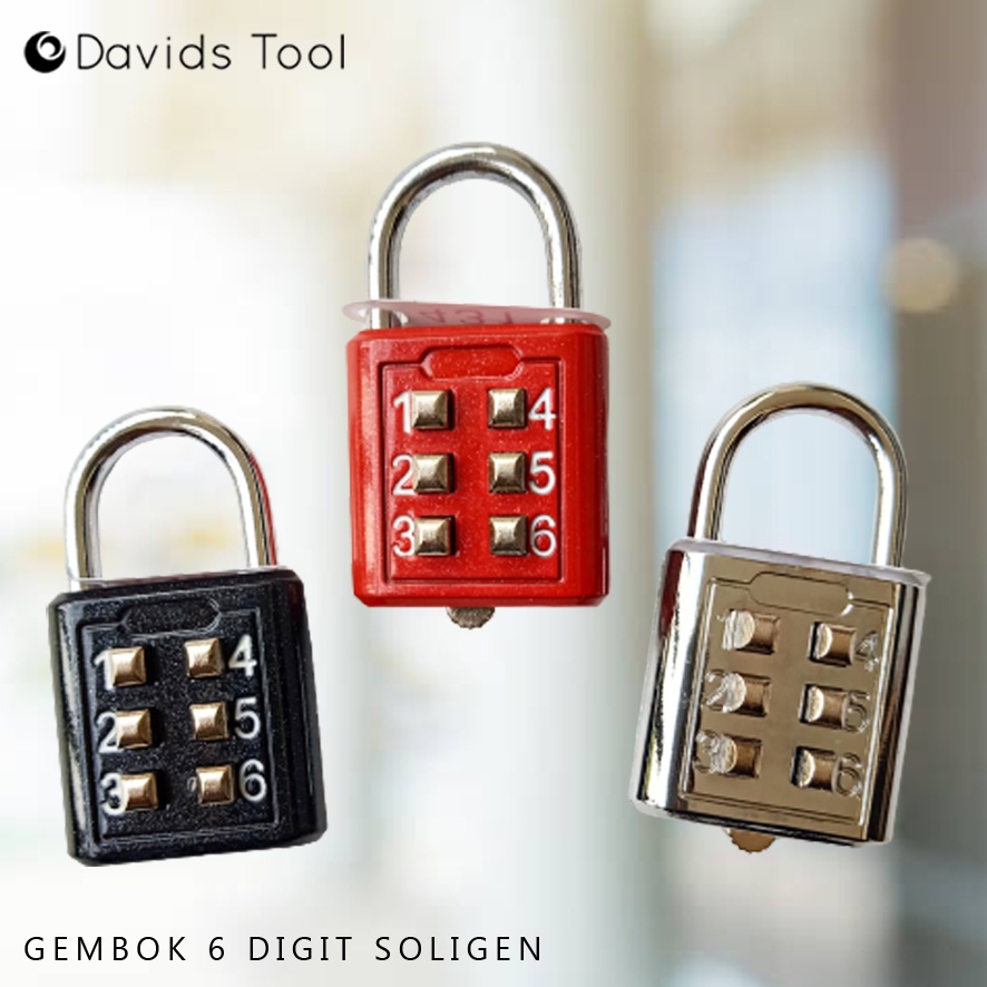 Gembok Pin Password Nomor Digital Soligen 30mm