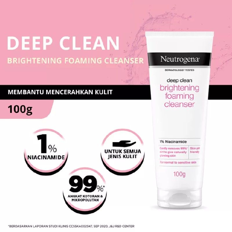 Neutrogena Deep Clean Brightening Foaming Cleanser 100 Gr