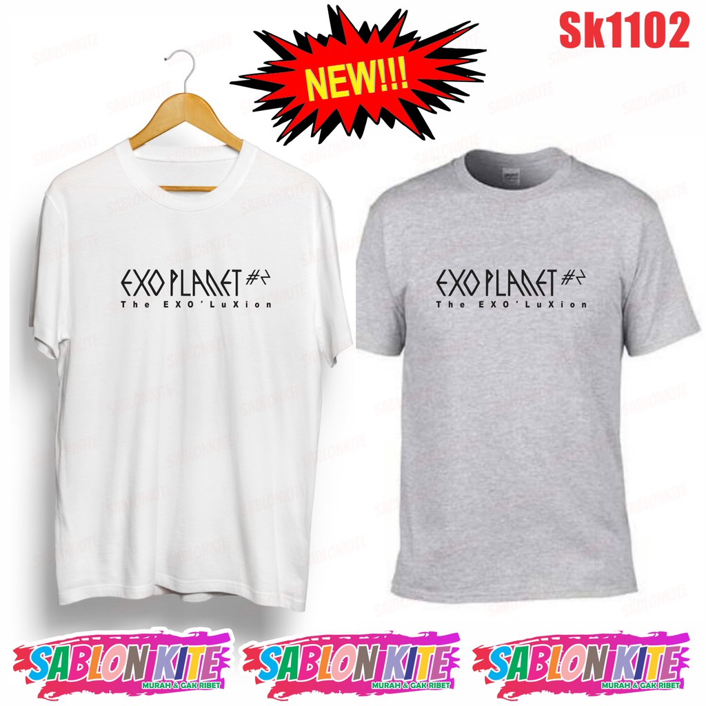 MURAH!!! KAOS EXO PLANET SK1102 UNISEX COMBED 30S 8 WARNA