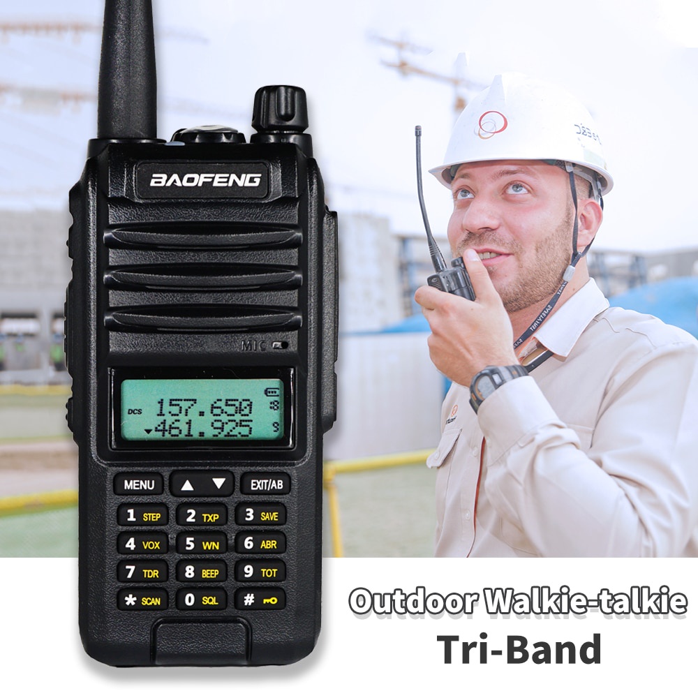 AKN88 HT BF-A58S Walkie Talkie TRI BAND 5W 2800 mAh Waterproof IP67