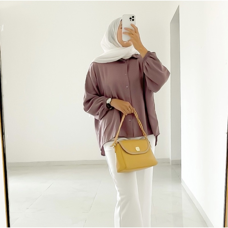 Sheren Oversize | Rayon twill uniqlo premium | warna basic | warna pastel