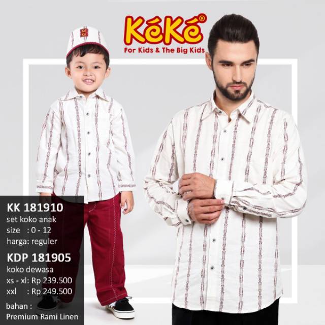 Kekesumut KDPP 181905 KP 181910 baju  Koko  Dewasa  Dan 