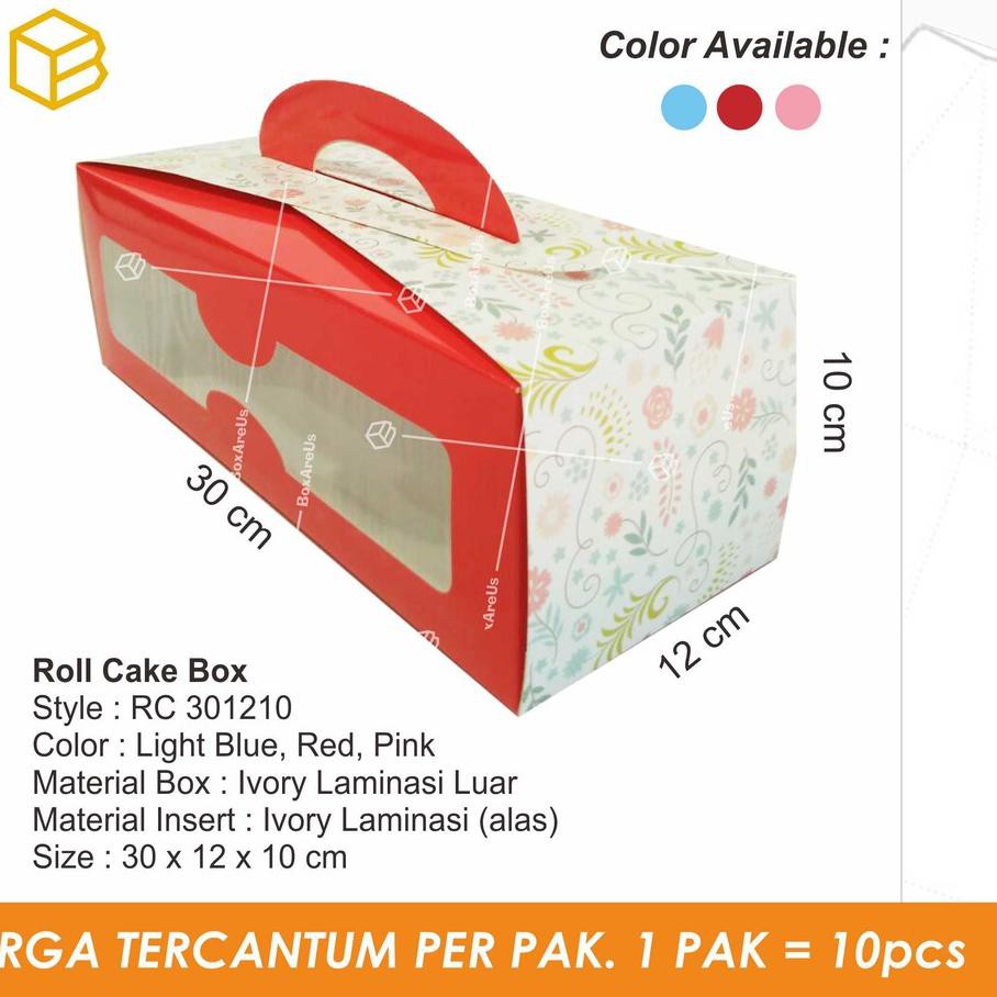 

Roll Cake box, Kue gulung, Kotak Pakaging Kemasan Dus kue - RC (10pc) ZRK ★