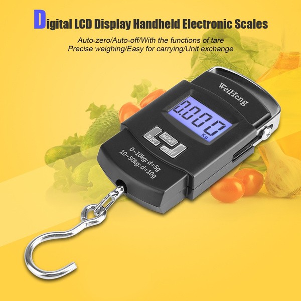 Timbangan Kecil Gantung Digital 50Kg - Timbangan Koper Digital Akurat - Timbangan Tas - Timbangan