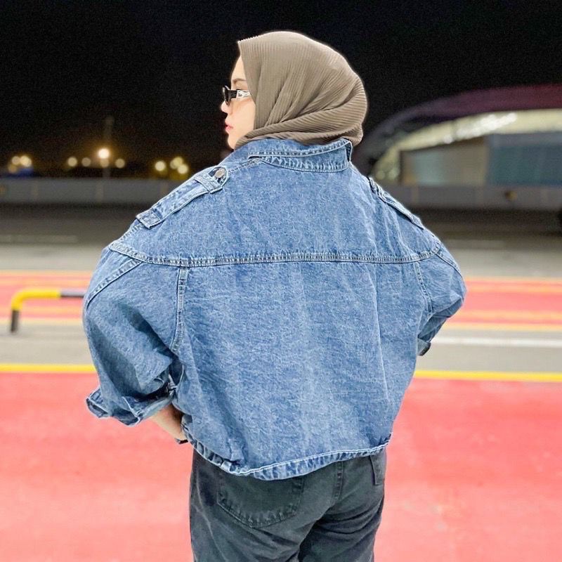 1KG MUAT 3PCS | EXO JACKET DENIM JEANSWASH TEBAL JAKET KANTONG HITS OOTD SELEBGRAM TERBEST SELLER TERKINI-3