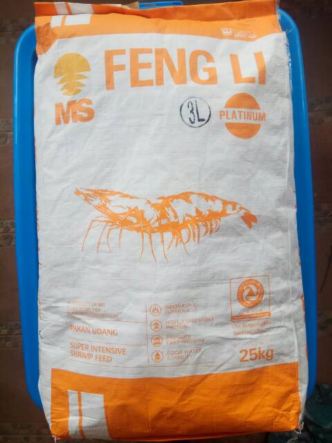 FENGLI 3M FENG LI 3 Platinum - Pakan tenggelam Udang, Mas Koki, Lobster, Air tawar indukan - 25Kg